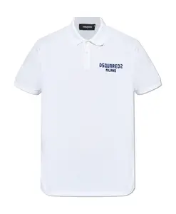 Поло с логотипом Dsquared2, белый