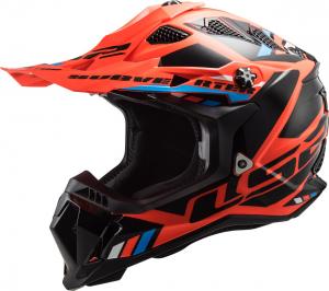 Мотокроссовый шлем LS2 mx700 subverter evo ii stomp, Black/Neon Orange