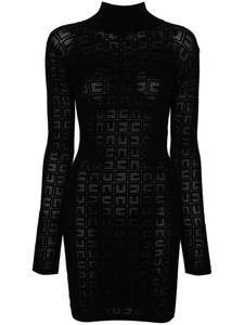 Elisabetta Franchi платье мини с жаккардовым логотипом, черный
