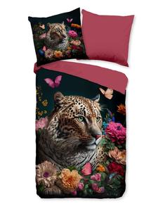 Комплект постельного белья из микрофибры, 2 предмета, 135x200 см, с рисунком Цветы чистого леопарда, разноцветный JACK, 135x200 см