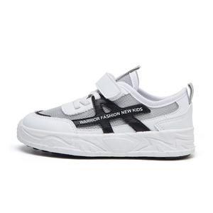 Противоскользящие, износостойкие, дышащие, легкие детские повседневные кроссовки Warrior бело-серые