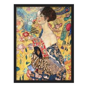 Картина Bilderwelten Gustav Klimt Dame mit Fächer, 100 см, желтый