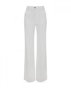 Джинсы с высокой посадкой Alina белого цвета Victoria Beckham, белый