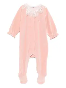 Пижама из бархата с кружевным воротником Tartine Et Chocolat, розовый