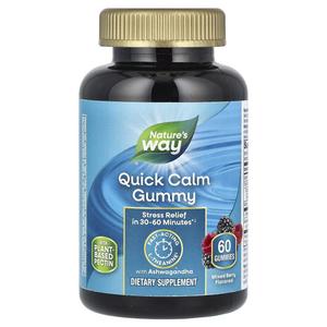 Quick Calm Gummy, ягодная смесь, 60 жевательных конфет Nature'S Way
