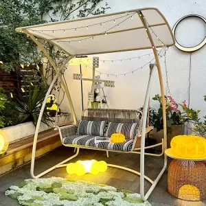 Fantasy Кресло-качалка из ротанга white yunmeng double swing