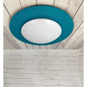 Потолочный светильник Deckenschale Saturn E27, 1 шт. Патрон E27 для легкой замены лампочки Niermann, Petrol