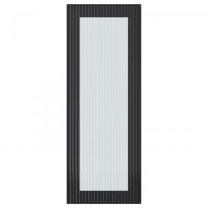 Стеклянная дверь, антрацитовое/рифленое стекло, 30x80 см IKEA Hejsta