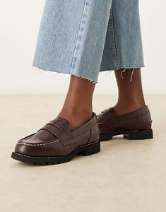 Пенни-лоферы Timberland Noreen с контрастной строчкой из бордовой кожи