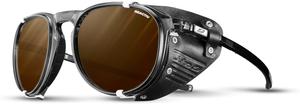 Очки Julbo Millenium Glacier для мужчин и женщин со съемными боковыми щитками для походов, снега/бликов - 100% защита от УФ-излучения, Translucent / White Frame - Brown Lens (Reactiv 2-4 Polarized)