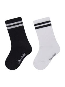 Sterntaler Полосатые спортивные носки, комплект из 2 пар, черные