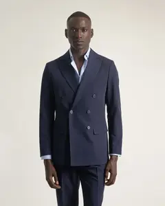 Мужской пиджак крестового кроя, узкий, без утюжки PuroEgo, темно-синий