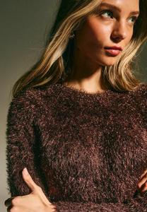 Джемпер New Look SPARKLE CREW NECK, Dark Brown