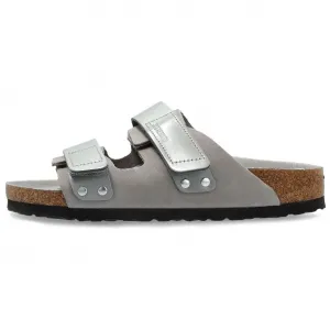 Birkenstock Женские противоскользящие шлепанцы Uji с резиновой подошвой серебристо-серые, цвет Silver Gray