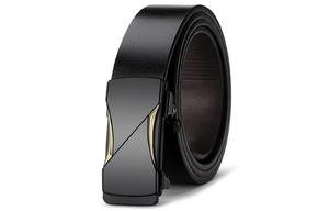 Мужской кожаный ремень ALIEN BANG, Подарочная коробка со звездным небом и пряжкой из черного золота