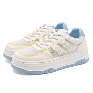 FOXER Женские легкие противоскользящие повседневные туфли с защитой от истирания низкие голубые (дышащий сетчатый материал), цвет Blue (Breathable Mesh)