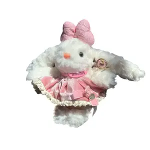 Плюшевый кулон с кроликом в милой марлевой юбке и обвисшими ушками высотой 20см MIC RABBIT