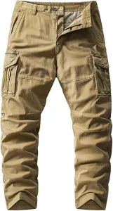 Мужские брюки cargo с прямыми штанинами