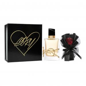 Женские духи Saint Laurent, libre eau de parfum 50ml edp+черный beauty bouquet+черный золото box