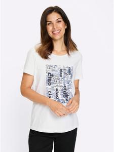 Sieh an! Футболка с коротким рукавом белого и темно-синего цвета