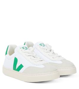 Волей кроссовки из холста Veja Kids, White_Emeraude