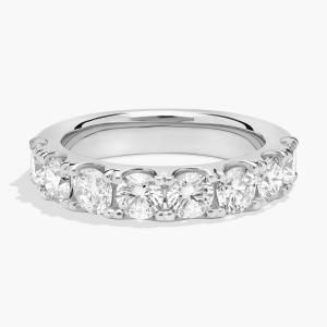 Кольцо Riviera Pavé с выращенными в лаборатории бриллиантами из 14-каратного белого золота (2 карата, двойной цвет - FG / VS2-SI1) Blue Nile