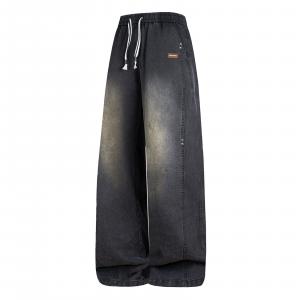 Джинсы Unisex Moderate Straight Fit WARRIOR, черный[free diy badge]