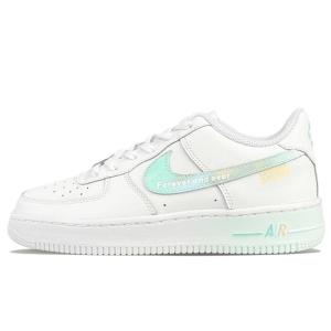 Nike Кроссовки Air Force 1 Slip Resistant Cushioning Abrasion Resistant Low top Skateboard Women's White Green
