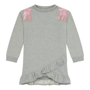 Платье для девочек с бахромой серого цвета Andy & Evan