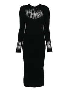 Платье миди с длинными рукавами Genny, черный