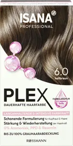 Краска для волос ISANA PROFESSIONAL Plex dauerhafte Haarfarbe 6.0 Hellbraun