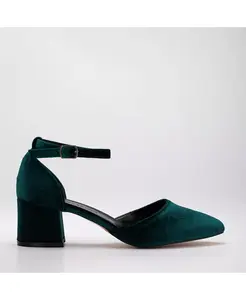 Марсель Туфли-лодочки на низком каблуке Forever & Always Shoes, зеленый