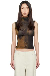 Эксклюзивный зеленый водолазный топ с кислотным принтом Ssense Jean Paul Gaultier, мультиколор