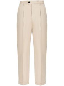 Зауженные брюки со складками AllSaints, нейтральный