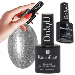 МЕТАЛЛИЧЕСКИЙ СЕРЕБРИСТЫЙ С ГЛЯНЦЕВЫМ ГИБРИДНЫМ ЛАКОМ ДЛЯ НОГТЕЙ UV/L108 ЛАК OnlyU