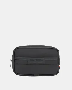 Мужской несессер из нейлона с дизайном логотипа на передней стороне Tommy Hilfiger, черный