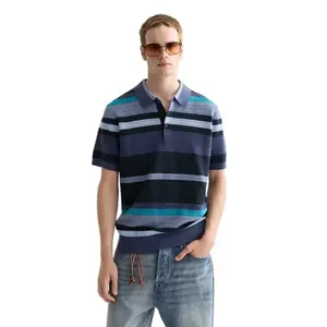 Поло Scotch & Soda 182274, стандартный крой, с коротким рукавом, синий