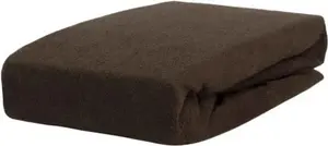 Простыня на резинке коричневая махровая 180x200 KAMIX