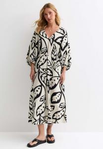 Повседневное платье LEAF V-NECK MIDI New Look, кремовый