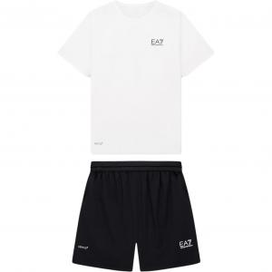 Спортивный костюм из двух частей с принтом логотипа EMPORIO ARMANI