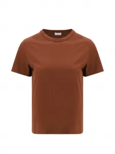 Футболка с круглым вырезом Brunello Cucinelli, коричневый