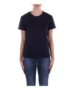 Футболка с синим логотипом спереди и сзади Dondup, синий