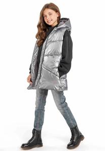 Жилет LONG PUFFER WITH HOOD MINOTI, темно-серый