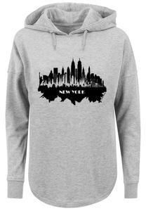 Толстовка с капюшоном CITIES COLLECTION NEW YORK SKYLINE F4NT4STIC, серый