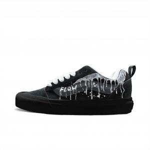 Vans Knu Skool устойчивые к истиранию низкие кроссовки для скейтбординга Unisex Black White