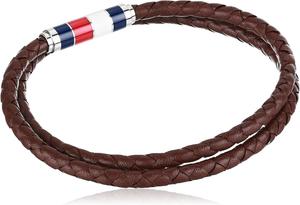 Мужской кожаный браслет Tommy Hilfiger с двумя обхватами, Brown