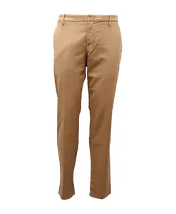 Брюки из фактурной хлопковой смеси Dondup, коричневый