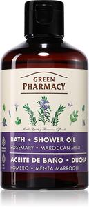 Питательное масло для душа с маслом розмарина и марокканской мяты Green Pharmacy, 250 мл