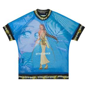 Футболка Ottolinger Oversized Mesh T-Shirt, Julien Ceccaldi Print