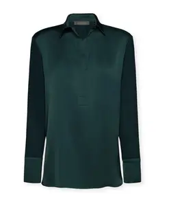 Футболка-Поло, изготовленная из двух материалов. Elena Mirã², зеленый